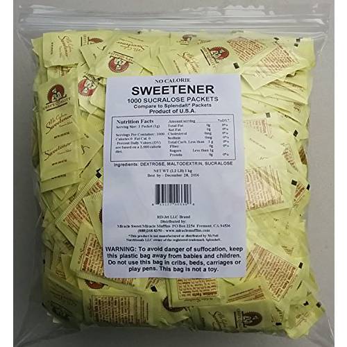 Bulk Sucralose - 2000 Yellow Packets (Generic Splenda®)