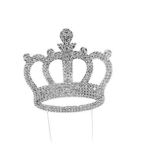 Luxury Crown Cake Topper For Anniversary, Birthday Party & Wedding. Shine & Sparkles. (Silver)