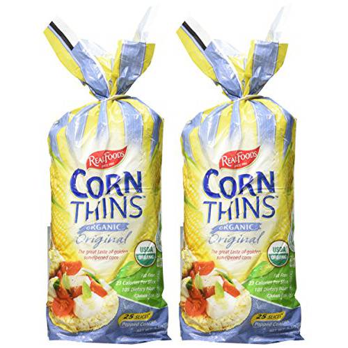 Real Foods Original Organic Corn Thins, 5.3 oz, 2 pk