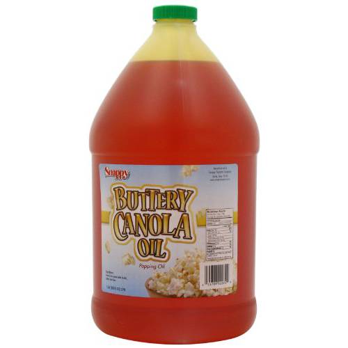 Snappy Popcorn 1 Gallon Snappy Buttery Canola Oil, 9 Pound