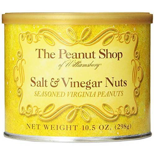 The Peanut Shop of Williamsburg Sea Salt & Vinegar Nuts, Seasoned Virginia Peanuts, 10.5 Ounce