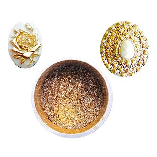 Metallic Gold Highlighter 6 Grams | Pure Gold Paint Highlighter | Sunflower Sugar Art | Gold Highlighter for Decoration | Gold Metallic Dust Cake Topper | Polvo Oro Matizador Highlighter