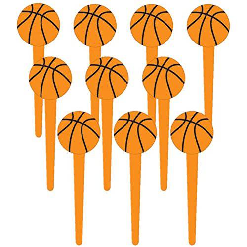 Basketball Plastic Picks - 3 x 1 1/4 x 1/8, 36 Pcs