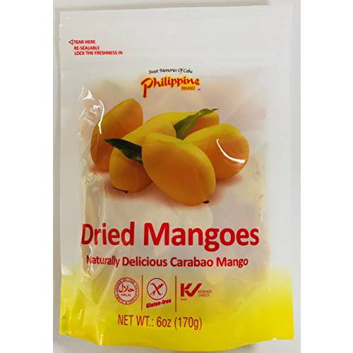 Philippine Brand Dried Mango, 6-Ounce Pouches (Pack of 8)