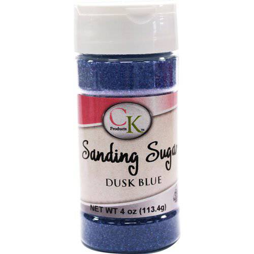 CK Products Cake Decorating Sanding Sugar Bottle, 4 oz, Dusk Blue