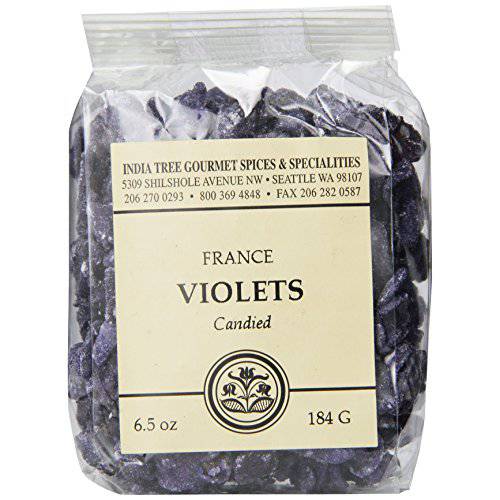 India Tree Candied Violets, 6.5 oz Pack
