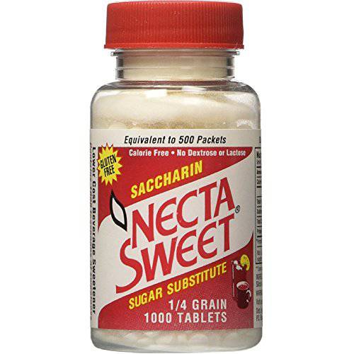 Necta Sweet Saccharin Sugar Substitute 1/4 Grain 1000 Tablets