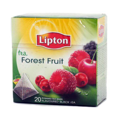 Lipton Black Tea - Forest Fruit - Premium Pyramid Tea Bags (20 Count Box)