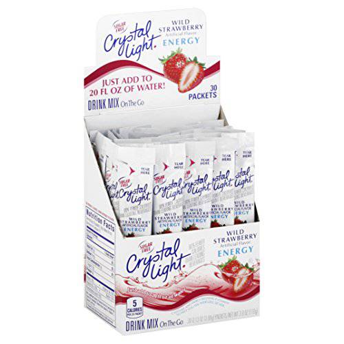 Crystal Light Energy Strawberry On-The-Go Powdered Drink Mix 30 Count