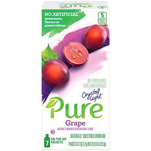 Crystal Light Pure Grape Drink Mix (7 On-The-Go Packets)