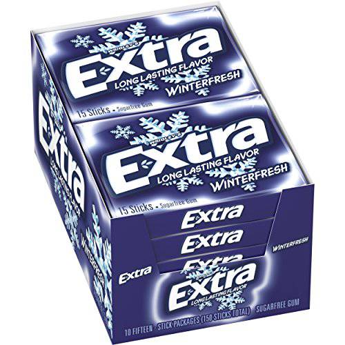 Wrigleys Extra Winterfresh Gum, 15 Count Sticks (Pack of 10)