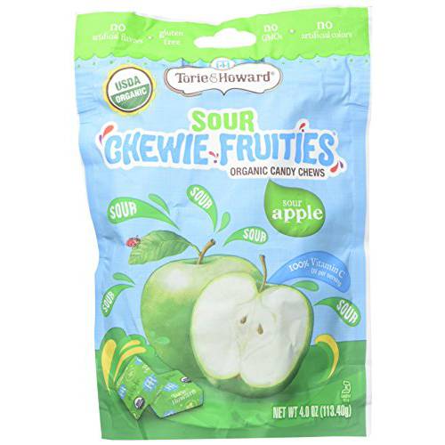 Torie and Howard Chewie Fruities, Sour Apple, 4 Ounce