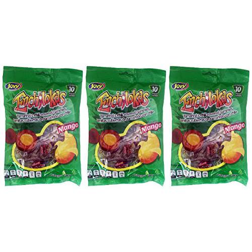 Jovy Enchilokas Mango Flavored & Tamarind Covered Gummies with Chilli | Mexican Candy | Chilli - Covered Snacks | Pack of 3 6oz each