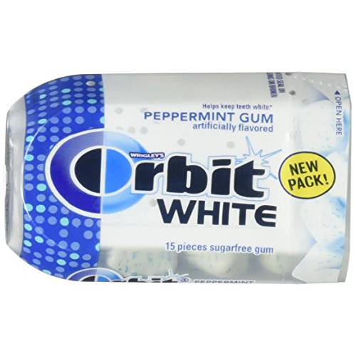 ORBIT White Peppermint Sugar Free Chewing Gum, 15 Count (9 Pack)