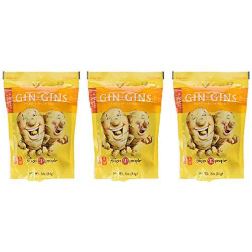 Ginger People Gin-Gins Natural Hard Candy - 6 pack - 3oz Bags - Great for morning sickness and nausea