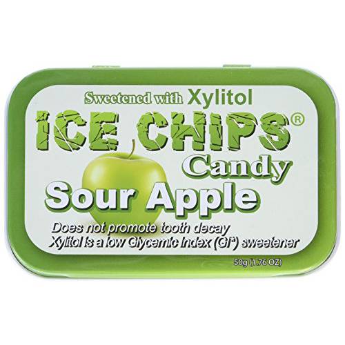 ICE CHIPS Sour Apple Candy, 1.76 Ounce