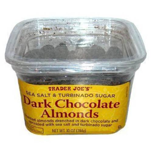 Trader Joe’s Sea Salt & Turbinado Sugar Dark Chocolate Almonds (Pack Of 2)
