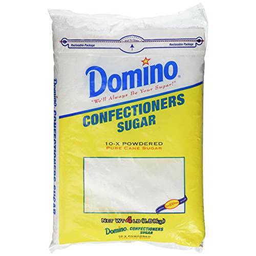 Domino Confectioners Sugar 10X Powdered Pure Cane Sugar, 4 Lb