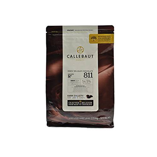 Callebaut Belgian Dark Couverture Chocolate Semisweet Callets, 54.5% - 5.5 Lbs