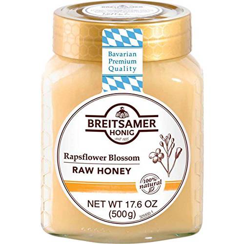 Breitsamer Rapsflower Blossom Honey Jar, 17.6 Ounce (Pack of 6)