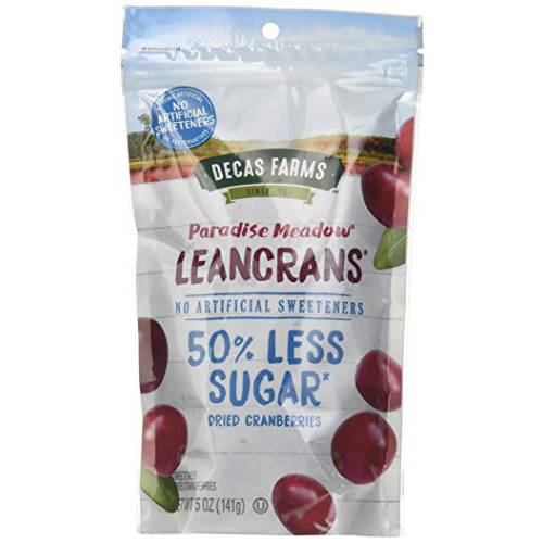 Decas Farms LeanCrans® Reduced Sugar Dried Cranberries, 5 Ounce