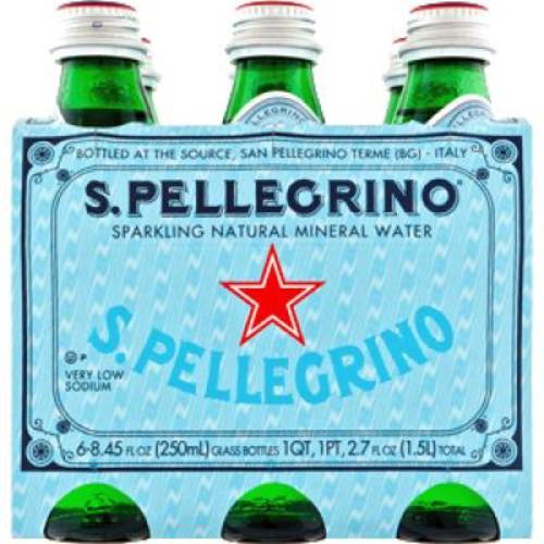 San Pellegrino Sparkling Mineral Water 8.45 oz. 6-Count (Pack of 24)