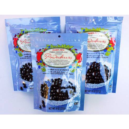 Trader Joe’s Dark Chocolate Covered Power Berries with Acai, Pomegranate, Cranberry and Blueberry - 3 PACK