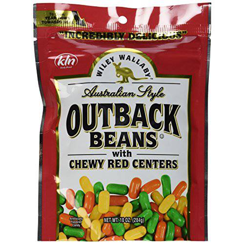 Wiley Wallaby Outback Beans Candy with Chewy Red Centers, 10 Ounce Bag