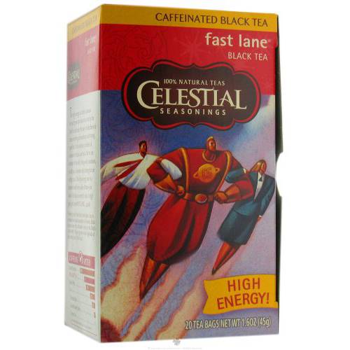 Celestial Seasonings Fast Lane Black Tea, 20 Count (1 Box)