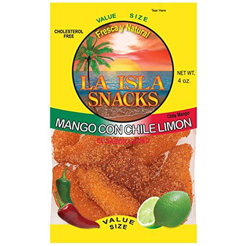 Island Snacks – Dried Chile Mango Fruit Slices – Value Size, 4 Ounces (Pack of 6) – Quality In Every Bite