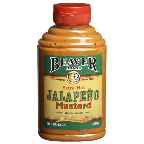 Beaver Jalapeno Mustard, 13 Ounce Squeeze Bottle