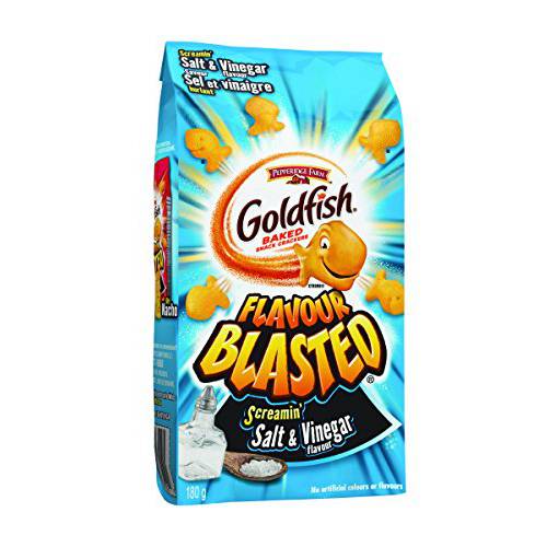 Pepperidge Farm Goldfish Flavour Blasted Salt and Vinegar, 180g/6.34 Ounces {Imported from Canada}