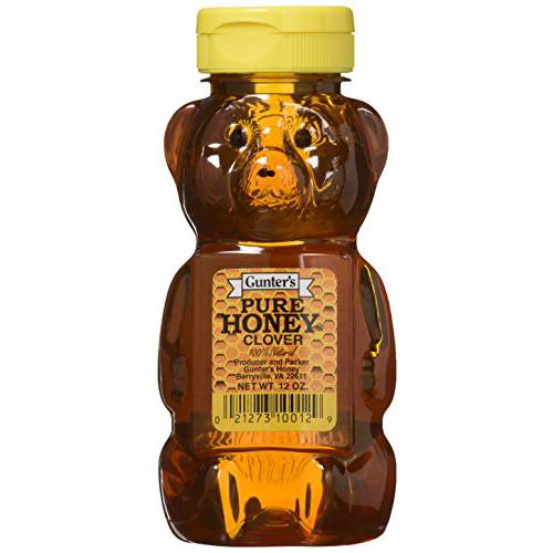 Gunter’s Pure Clover Honey Bears, 12 Oz (Pack of 4)