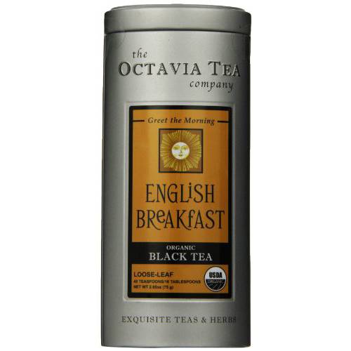 Octavia Tea English Breakfast (Organic Black Tea) Loose Tea, 2.65 Ounce Tin
