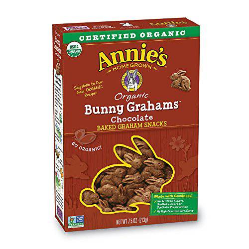 Annie’s Organic Chocolate Bunny Graham Snacks, 7.5 oz. Box