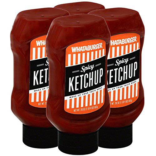 (4-PACK) Whataburger Spicy Ketchup - 20oz Bottle