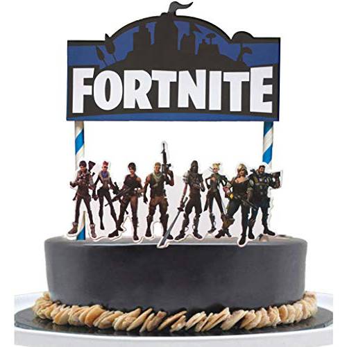 BestBalloons Video Game Cake Topper - 7 Inch Fort-Nite Birthday Cake Topper and Video Game Party Supplies ( Gaming Supplies)