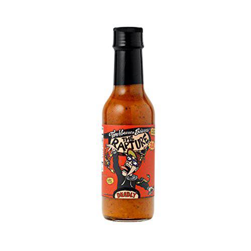 TorchBearer Sauces The Rapture Trinidad Scorpion Pepper Hot Sauce, 5 Fl Oz - Deadly Hot - All Natural, Vegan, Extract-Free, Made in USA