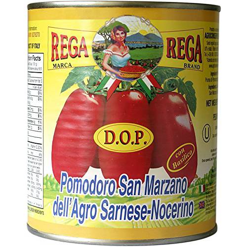 Rega San Marzano DOP Tomato Pack of 4 (28 Oz / 1 Lb 12 Oz Each), Imported From Italy