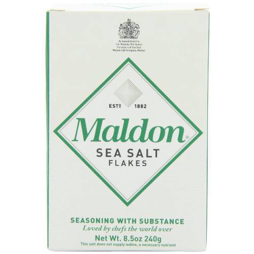 Maldon Salt, Sea Salt Flakes, (240 g) 8.5 oz (Pack of 2)