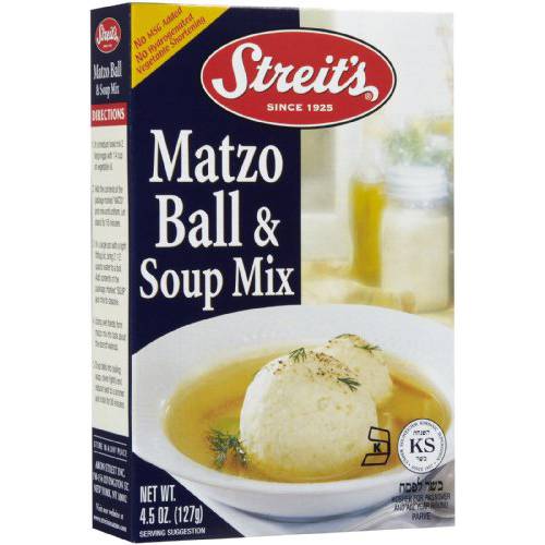 Streit’s Matzo Ball & Soup Mix, Kosher For Passover, Easy to Prepare, Delicious & Authentic Matzo Balls, 4.5 Oz (Single)