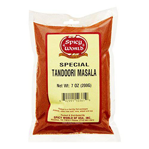 Spicy World Tandoori Masala Spice Mix Seasoning 7 Oz - 18 spice blend - Premium Quality Tandori Masala, Marinade & Grill Spice Blend, Blended Right Here in the USA