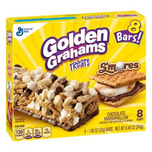 Golden Grahams S’mores Chocolate Marshmallow Treat Bars, 8.48 oz (Pack Of 4)
