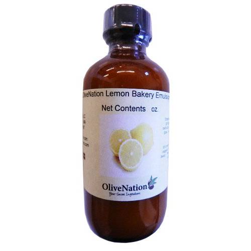 OliveNation Lemon Emulsion for Baking, Water Soluble, Kosher, Gluten Free, Vegan, PG Free - 4 ounces