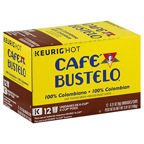 Café Bustelo 100% Colombian Medium Roast Coffee, 72 Keurig K-Cup Pods