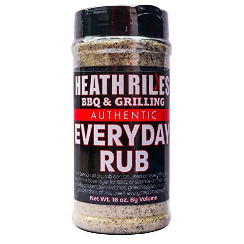 Heath Riles BBQ Everday All-Purpose Rub Seasoning, Champion Pitmaster Recipe, Shaker Spice Mix, 14 oz.