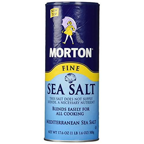 Morton Sea Salt, Fine, 17.6 Ounce