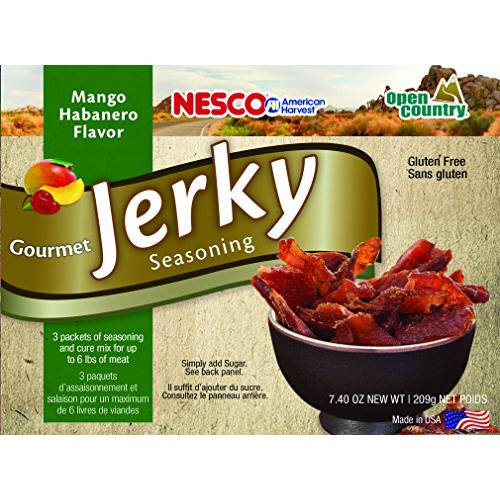 Nesco BJJ-6, Gourmet Jerky Seasoning, Mango Habanero Flavor, 3Count, 7.4 Ounce (Pack of 1)