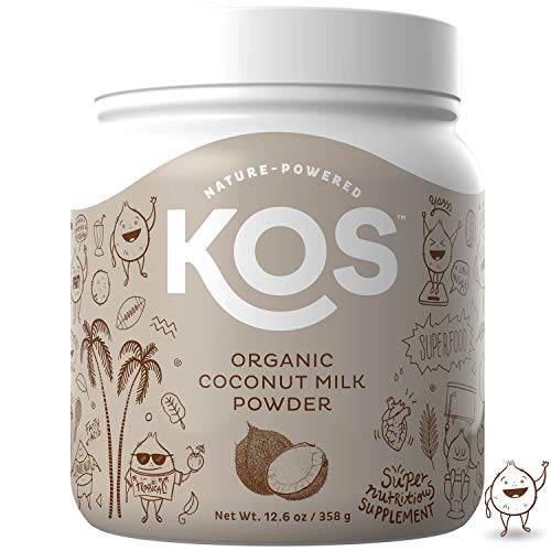 KOS Organic Coconut Milk Powder - Unsweetened, Dairy Free Coffee Creamer - Vegan, Non GMO, Gluten Free, Soy Free, Lactose Free - Keto & Paleo Friendly - 12.6oz (179 Servings)