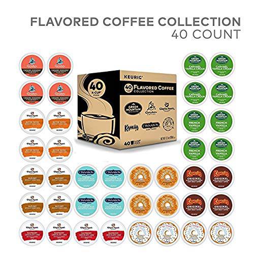 Keurig Flavored Coffee Collection Variety Pack, Single-Serve Coffee K-Cup Pods Sampler, 40 Count